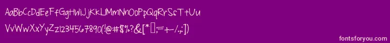 Sirislly Font – Pink Fonts on Purple Background