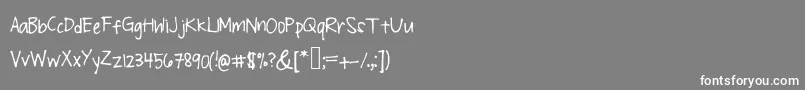 フォントSirislly – 灰色の背景に白い文字