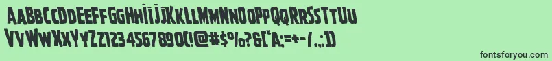 Ghoulishintentleft Font – Black Fonts on Green Background