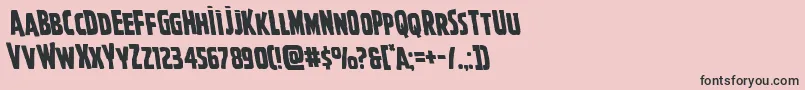 Ghoulishintentleft-fontti – mustat fontit vaaleanpunaisella taustalla