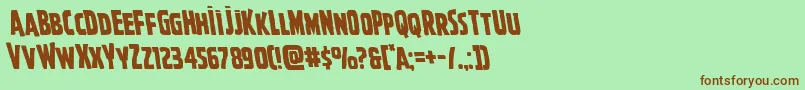 Ghoulishintentleft Font – Brown Fonts on Green Background