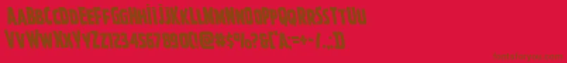 Ghoulishintentleft Font – Brown Fonts on Red Background