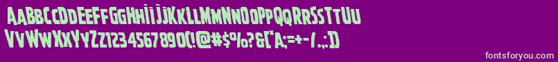 Ghoulishintentleft-fontti – vihreät fontit violetilla taustalla