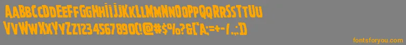 Ghoulishintentleft Font – Orange Fonts on Gray Background