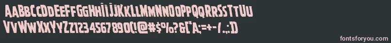 Ghoulishintentleft Font – Pink Fonts on Black Background