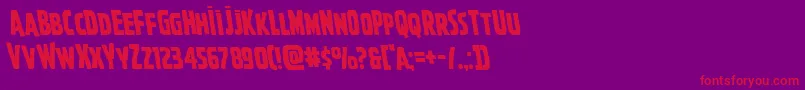 Ghoulishintentleft Font – Red Fonts on Purple Background