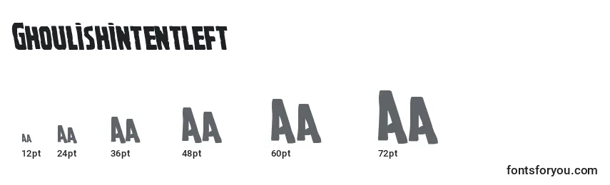 Ghoulishintentleft Font Sizes