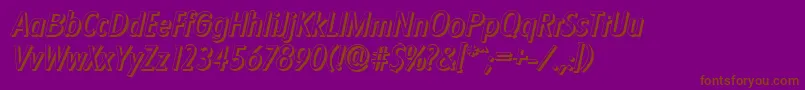 FloridashadowItalic Font – Brown Fonts on Purple Background