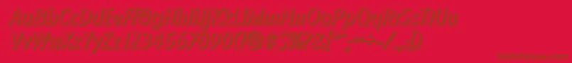 FloridashadowItalic Font – Brown Fonts on Red Background