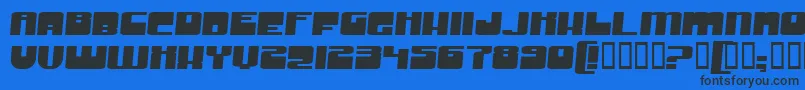 GrooveMachineExpanded Font – Black Fonts on Blue Background
