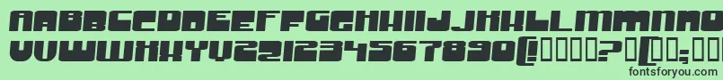 GrooveMachineExpanded Font – Black Fonts on Green Background