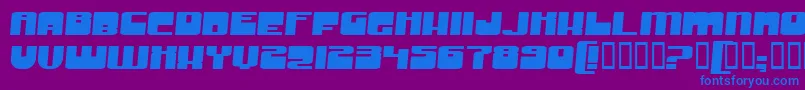 GrooveMachineExpanded Font – Blue Fonts on Purple Background