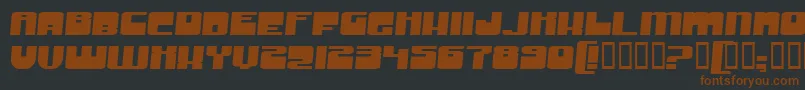 Шрифт GrooveMachineExpanded – коричневые шрифты на чёрном фоне