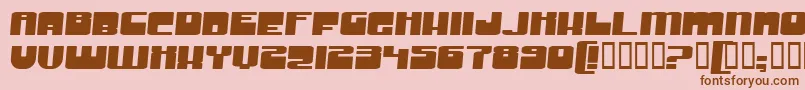 GrooveMachineExpanded Font – Brown Fonts on Pink Background
