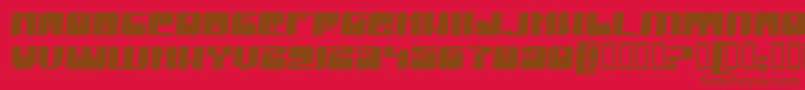 GrooveMachineExpanded Font – Brown Fonts on Red Background