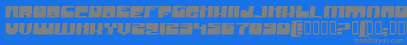 GrooveMachineExpanded Font – Gray Fonts on Blue Background
