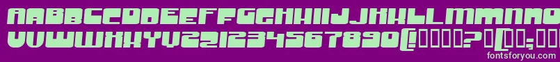 GrooveMachineExpanded Font – Green Fonts on Purple Background