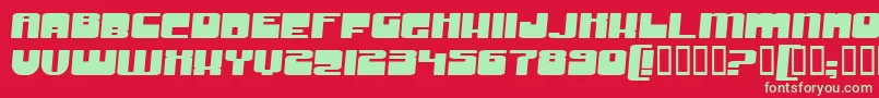 GrooveMachineExpanded Font – Green Fonts on Red Background