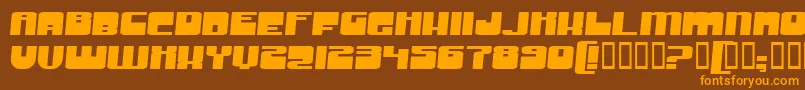 GrooveMachineExpanded Font – Orange Fonts on Brown Background