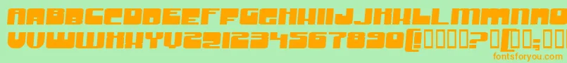GrooveMachineExpanded Font – Orange Fonts on Green Background