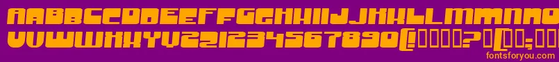 GrooveMachineExpanded Font – Orange Fonts on Purple Background