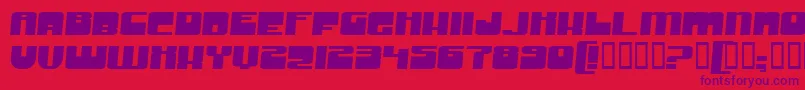 GrooveMachineExpanded Font – Purple Fonts on Red Background