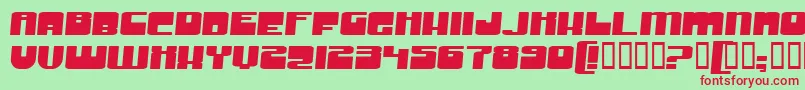 GrooveMachineExpanded Font – Red Fonts on Green Background