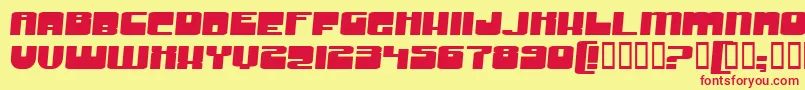 GrooveMachineExpanded Font – Red Fonts on Yellow Background