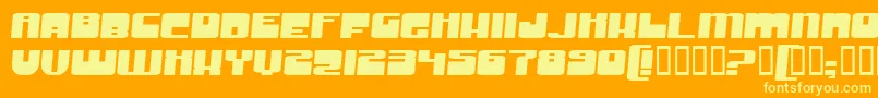 GrooveMachineExpanded Font – Yellow Fonts on Orange Background