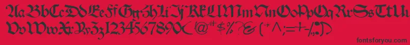 Velascossk Font – Black Fonts on Red Background