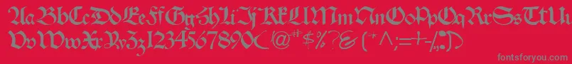 Velascossk Font – Gray Fonts on Red Background