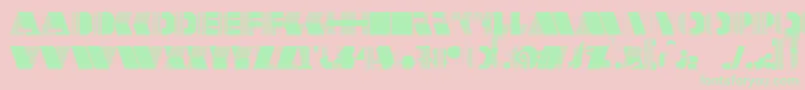 Decorated Font – Green Fonts on Pink Background