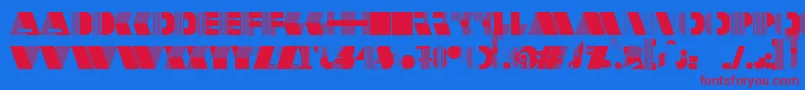 Decorated-fontti – punaiset fontit sinisellä taustalla