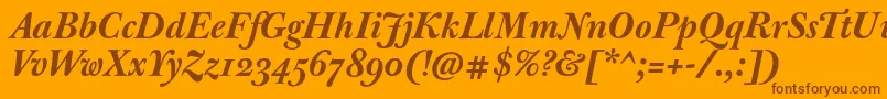 More about JbaskervillemedBolditalic Font JbaskervillemedBolditalic Font – Brown Fonts on Orange Background