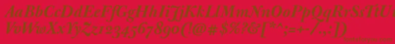 JbaskervillemedBolditalic Font – Brown Fonts on Red Background