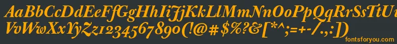 JbaskervillemedBolditalic Font – Orange Fonts on Black Background