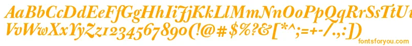 JbaskervillemedBolditalic Font – Orange Fonts on White Background