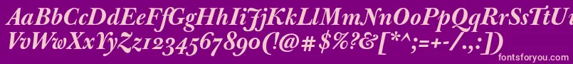 More about JbaskervillemedBolditalic Font JbaskervillemedBolditalic Font – Pink Fonts on Purple Background