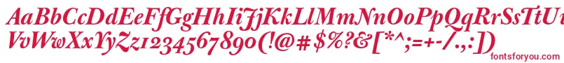 フォントJbaskervillemedBolditalic – 白い背景に赤い文字