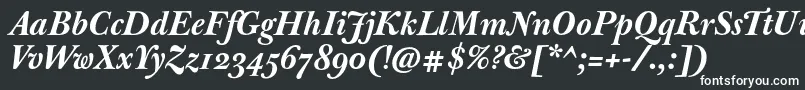 Шрифт JbaskervillemedBolditalic – белые шрифты на чёрном фоне