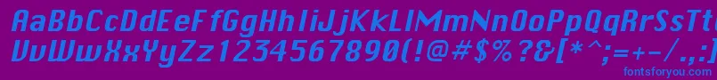 fuente ChicaneItalic – Fuentes Azules Sobre Fondo Morado