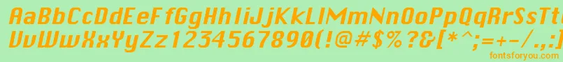 ChicaneItalic Font – Orange Fonts on Green Background