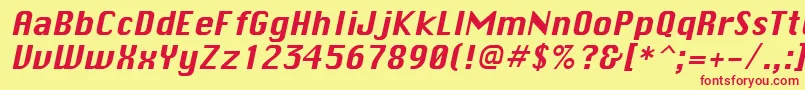 ChicaneItalic Font – Red Fonts on Yellow Background