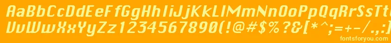 ChicaneItalic Font – Yellow Fonts on Orange Background