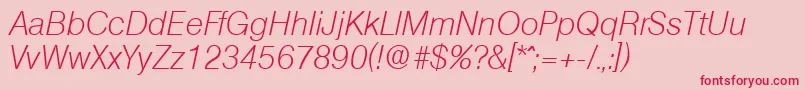 OlympiaXlightita Font – Red Fonts on Pink Background