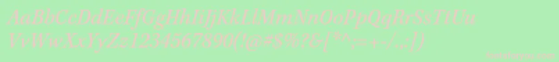 KeplerstdScnitcapt Font – Pink Fonts on Green Background