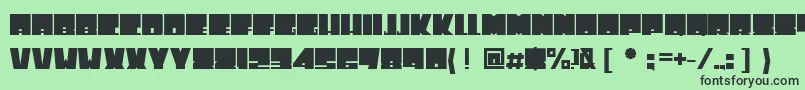 Toneladanova Font – Black Fonts on Green Background