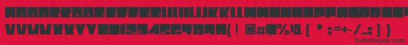 Toneladanova-Schriftart – Schwarze Schriften auf rotem Hintergrund