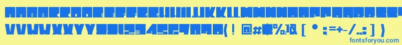 More about Toneladanova Font Toneladanova Font – Blue Fonts on Yellow Background