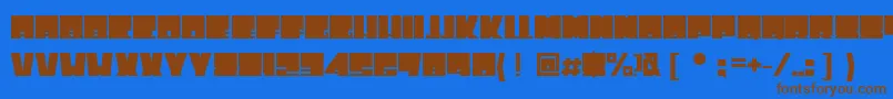 Toneladanova-fontti – ruskeat fontit sinisellä taustalla